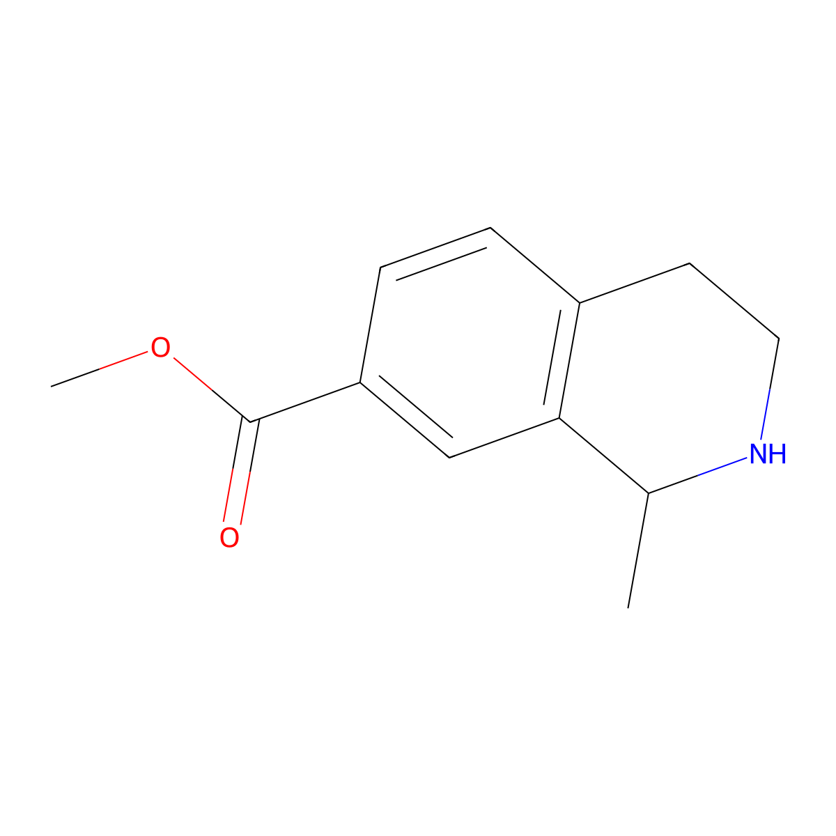 Methyl 1-methyl-1,2,3,4-tetrahydroisoquinoline-7-carboxylate molecular structure, CAS 371221-57-7