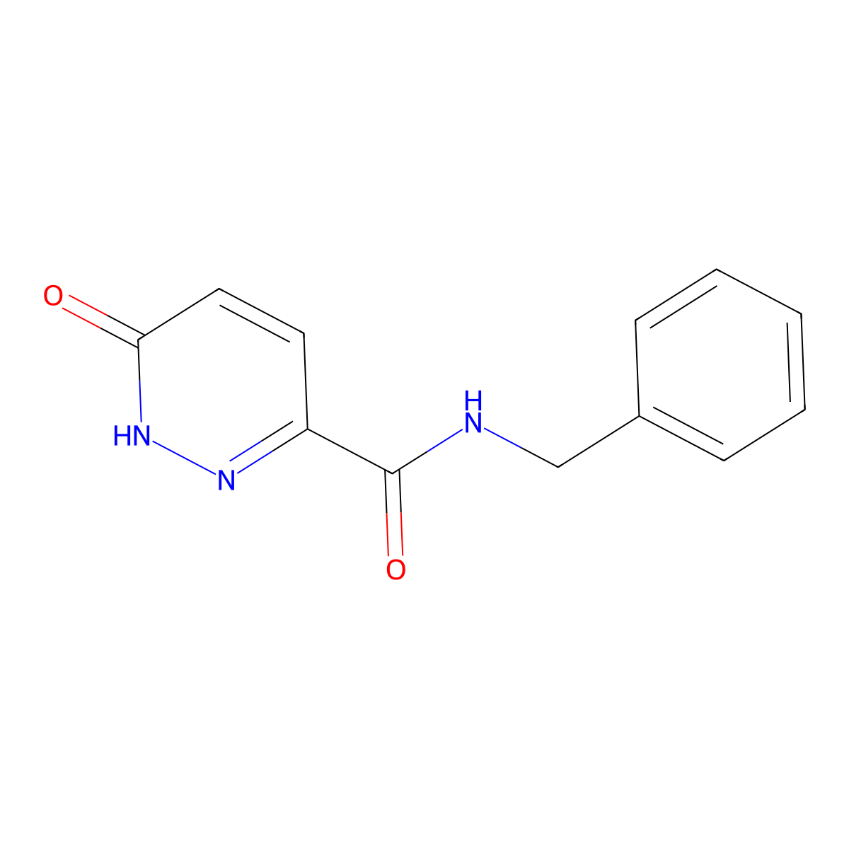 N-benzyl-6-oxo-1,6-dihydropyridazine-3-carboxamide molecular structure, CAS 371221-70-4