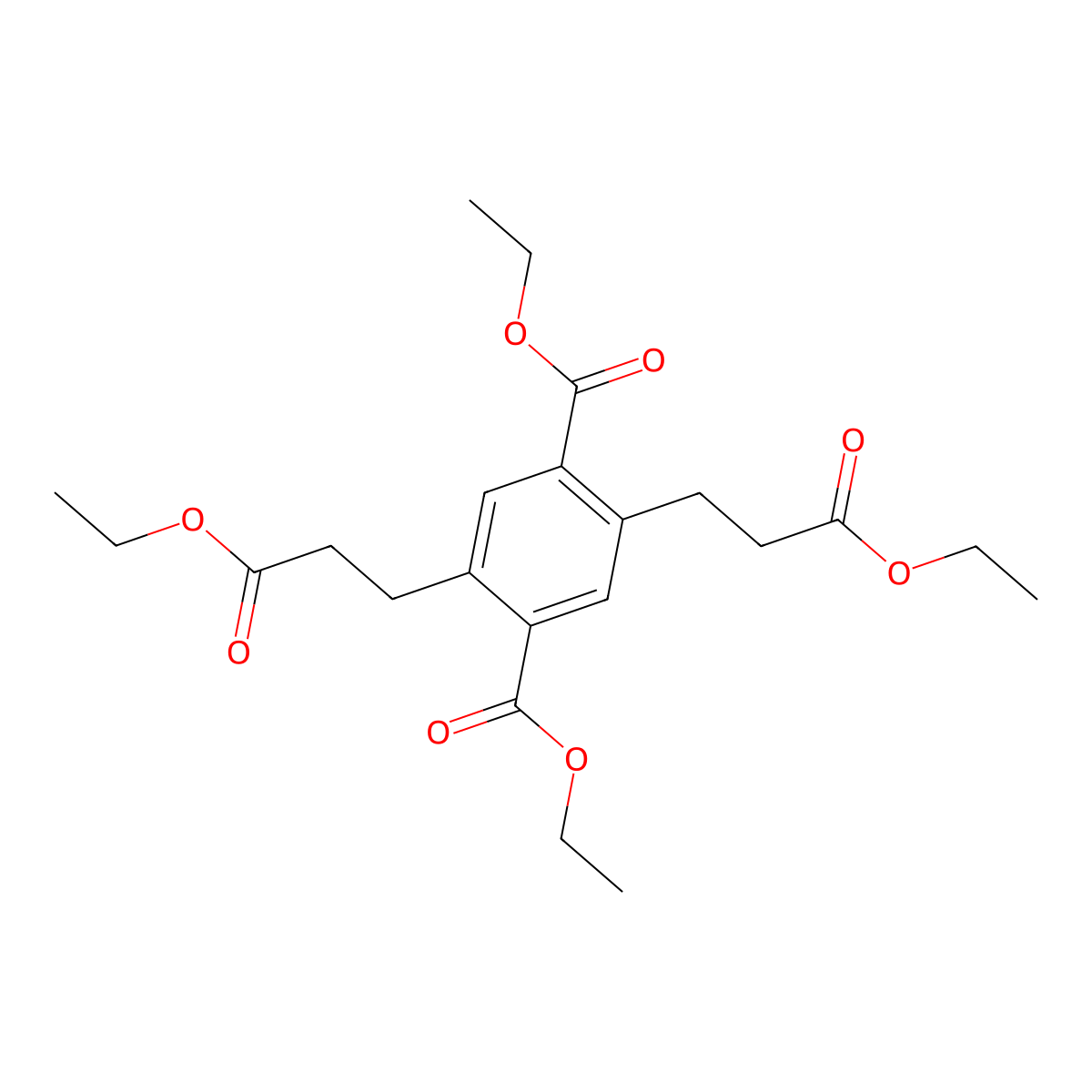 Diethyl 2,5-bis(3-ethoxy-3-oxopropyl)terephthalate molecular structure, CAS 371222-07-0