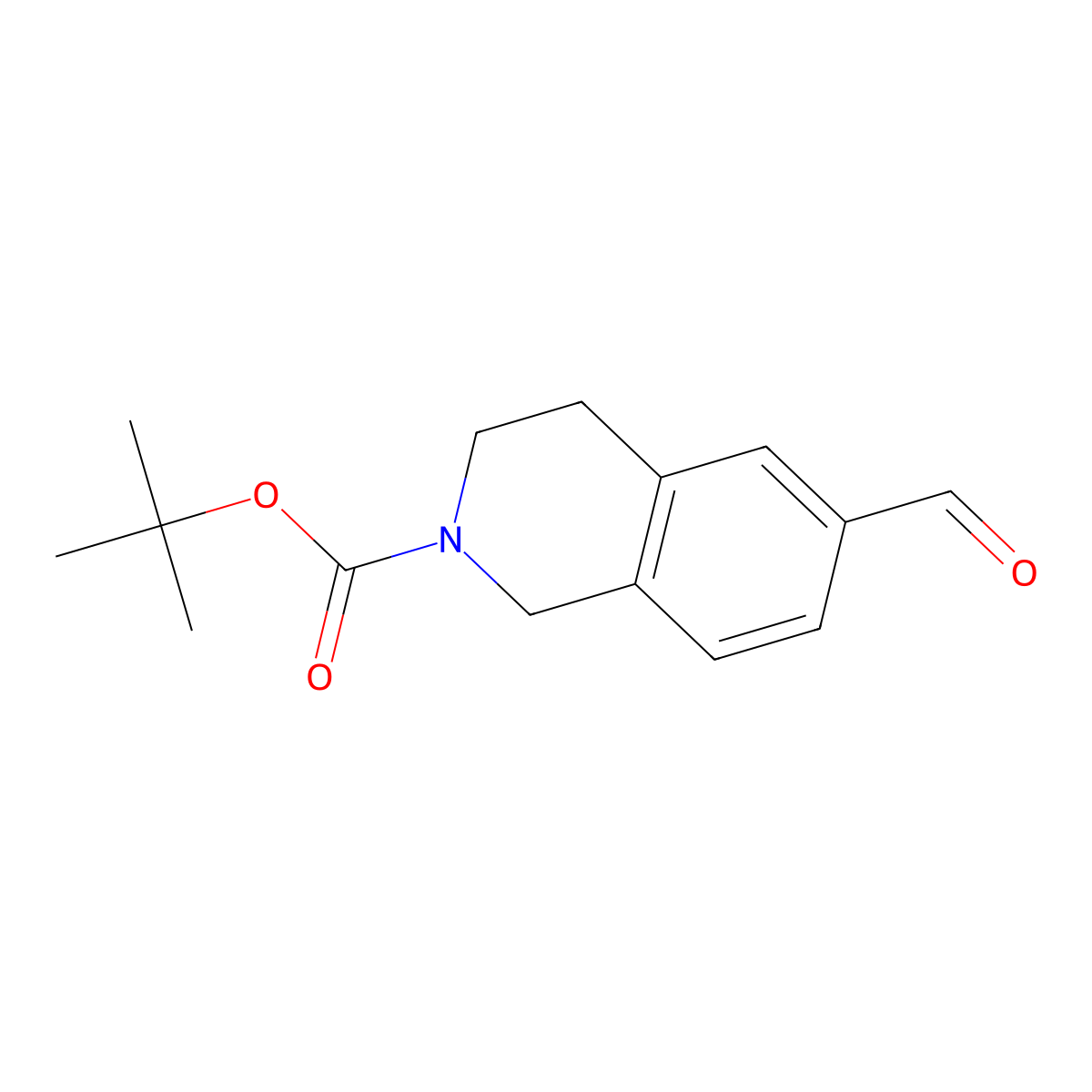 Tert-butyl 6-formyl-1,2,3,4-tetrahydroisoquinoline-2-carboxylate molecular structure, CAS 371222-37-6