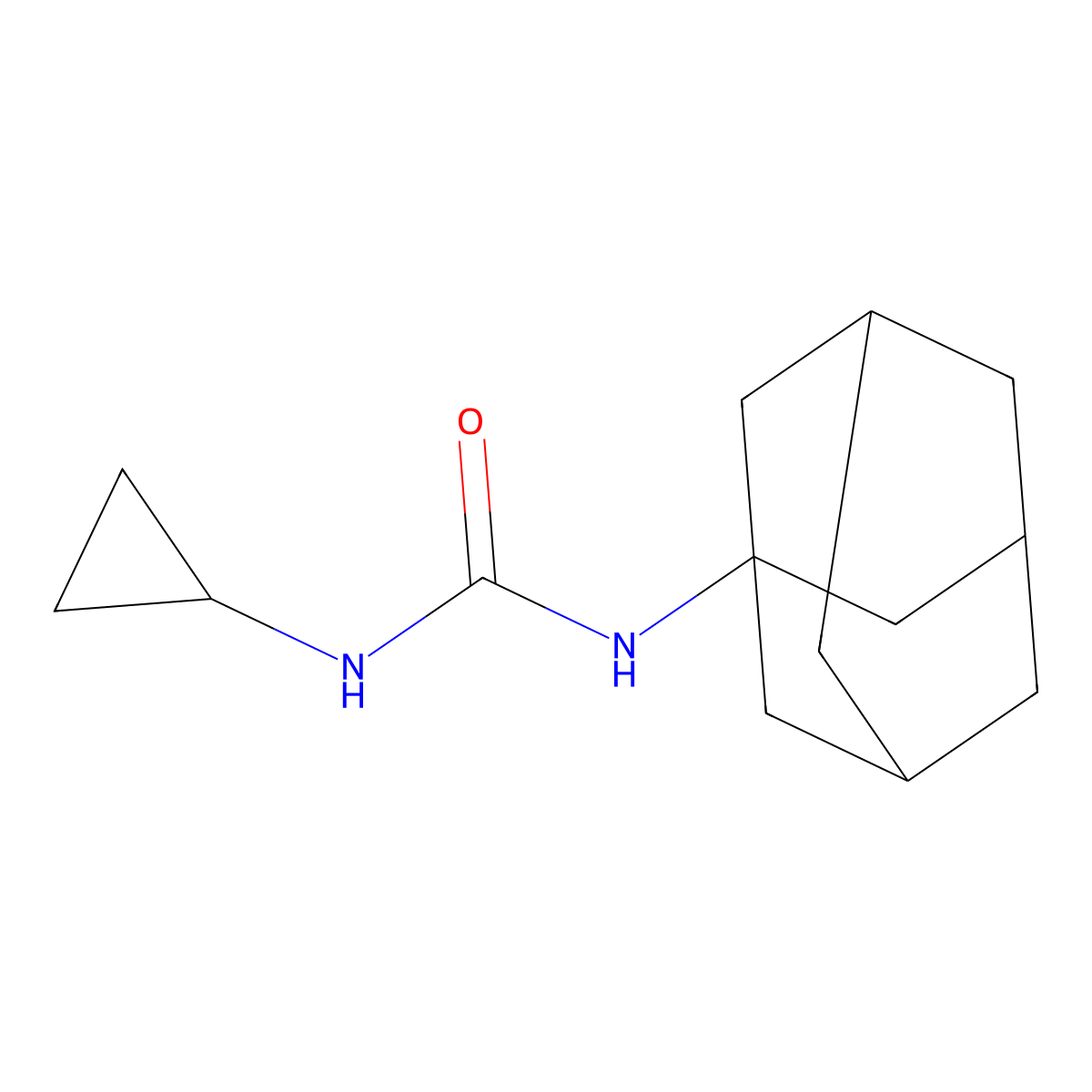 1-(1-Adamantyl)-3-cyclopropylurea molecular structure, CAS 371223-35-7
