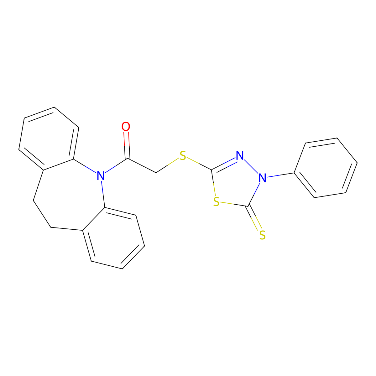 C24H19N3OS3 molecular structure, CAS 371224-53-2