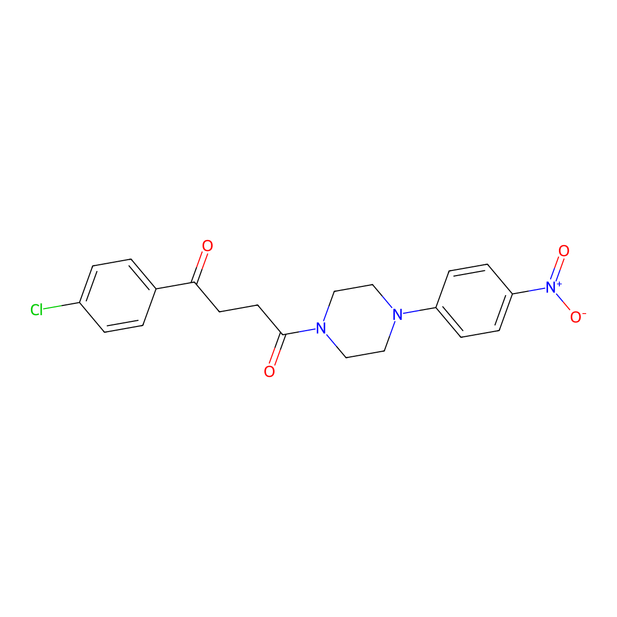 1-(4-Chlorophenyl)-4-[4-(4-nitrophenyl)piperazin-1-yl]butane-1,4-dione molecular structure, CAS 371225-64-8