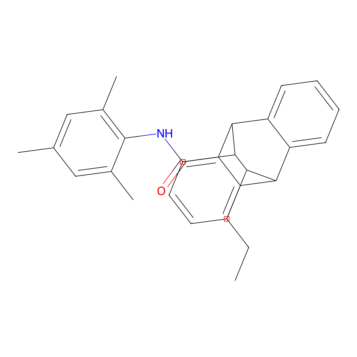 N-mesityl-12-propyl-9,10-dihydro-9,10-ethanoanthracene-11-carboxamide molecular structure, CAS 371226-06-1