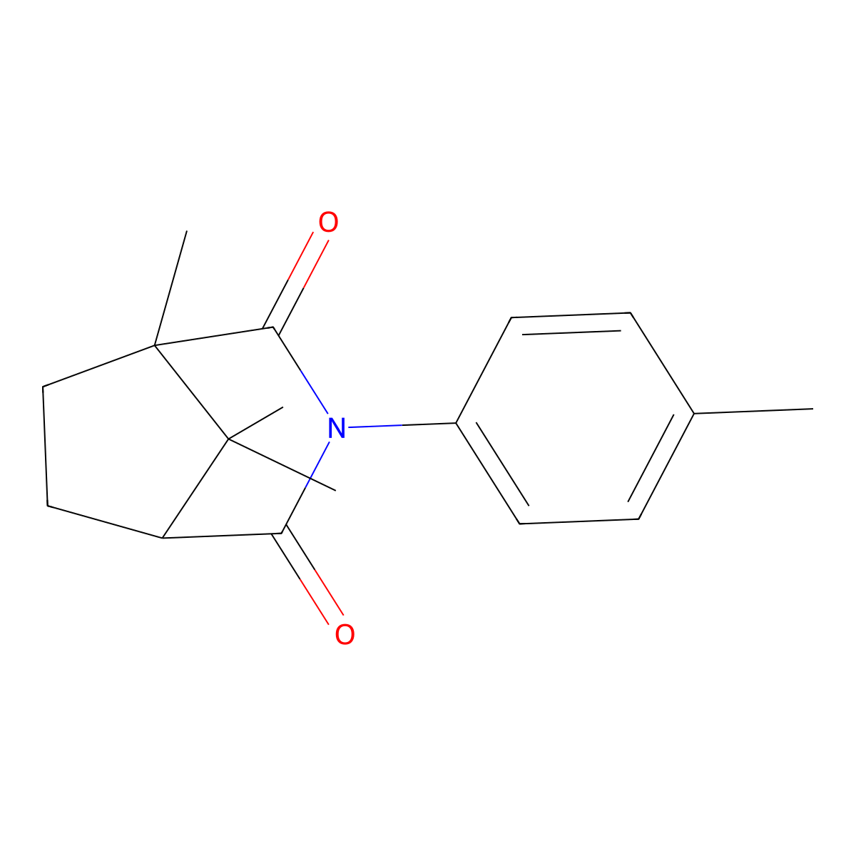 1,8,8-Trimethyl-3-(4-methylphenyl)-3-azabicyclo[3.2.1]octane-2,4-dione molecular structure, CAS 371227-47-3