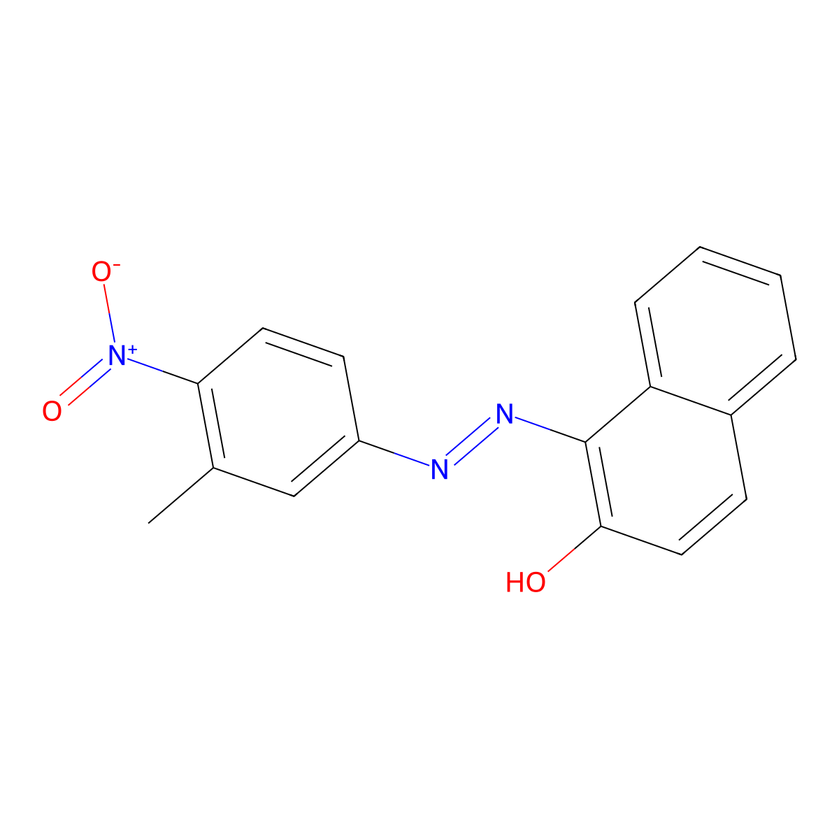 1-[(E)-(3-methyl-4-nitrophenyl)diazenyl]naphthalen-2-ol molecular structure, CAS 371228-35-2