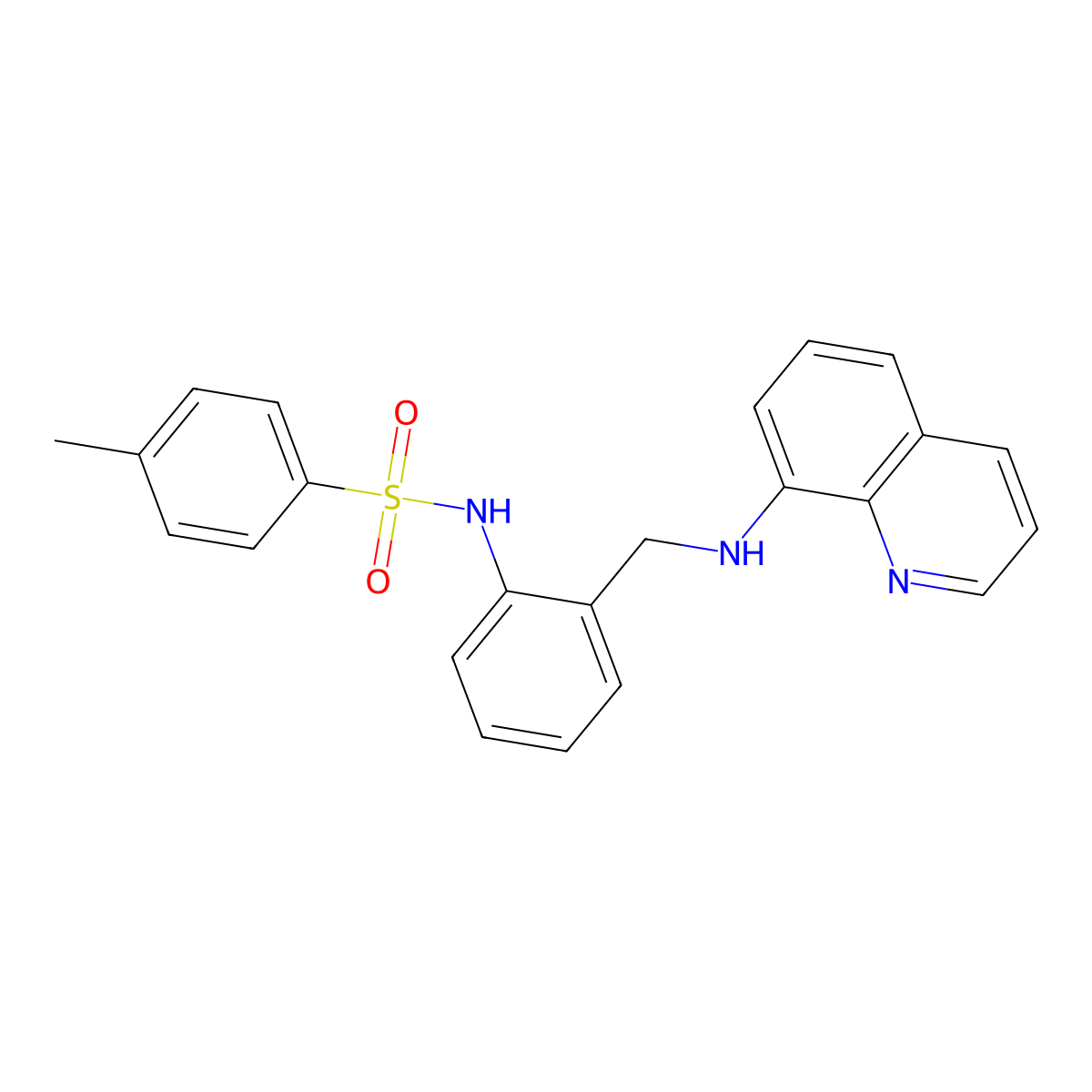 4-methyl-N-{2-[(quinolin-8-ylamino)methyl]phenyl}benzenesulfonamide molecular structure, CAS 371234-53-6