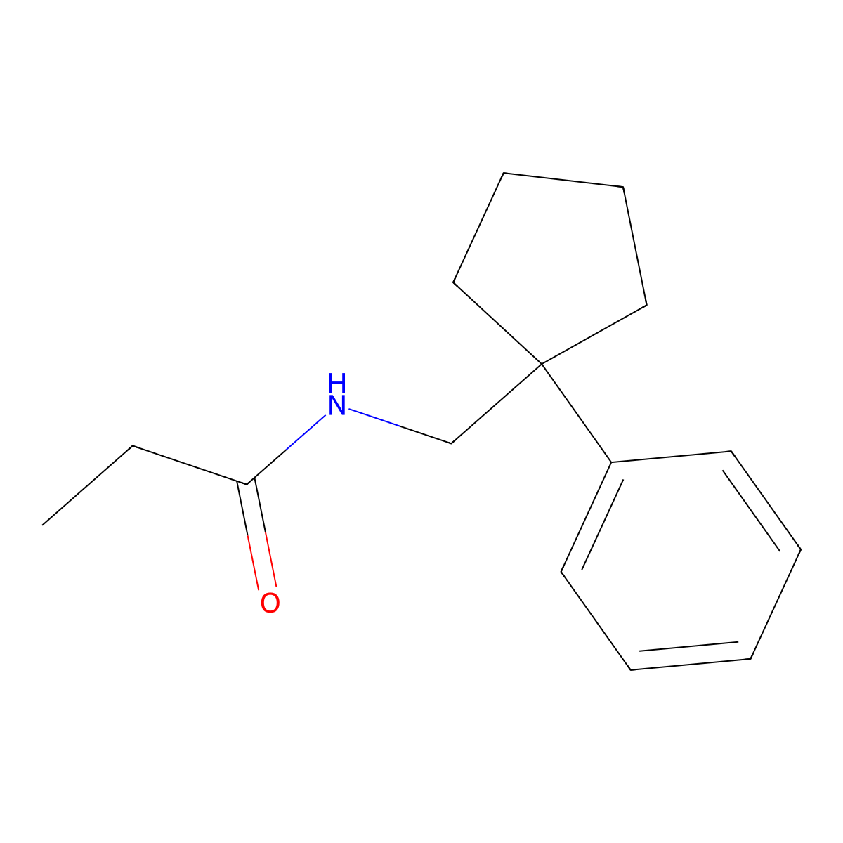 N-[(1-phenylcyclopentyl)methyl]propanamide molecular structure, CAS 371234-71-8