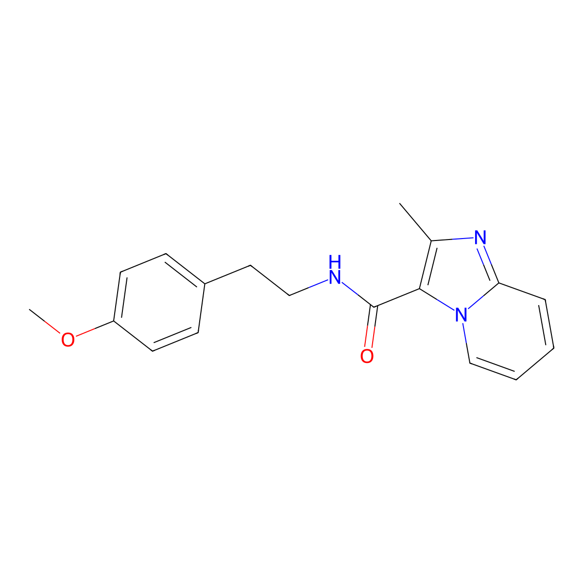 N-[2-(4-methoxyphenyl)ethyl]-2-methylimidazo[1,2-a]pyridine-3-carboxamide molecular structure, CAS 371235-11-9