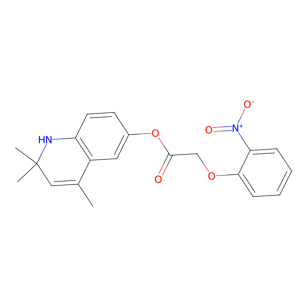 2,2,4-Trimethyl-1,2-dihydroquinolin-6-yl (2-nitrophenoxy)acetate molecular structure, CAS 371235-48-2
