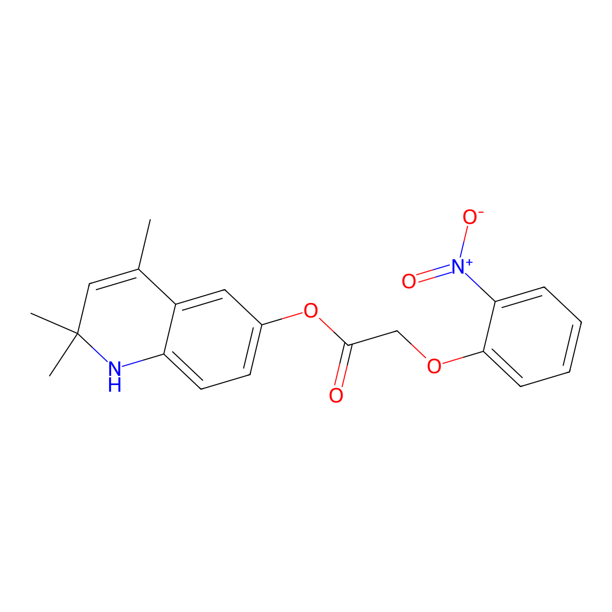 2,2,4-Trimethyl-1,2-dihydroquinolin-6-yl (2-nitrophenoxy)acetate molecular structure, CAS 371235-48-2