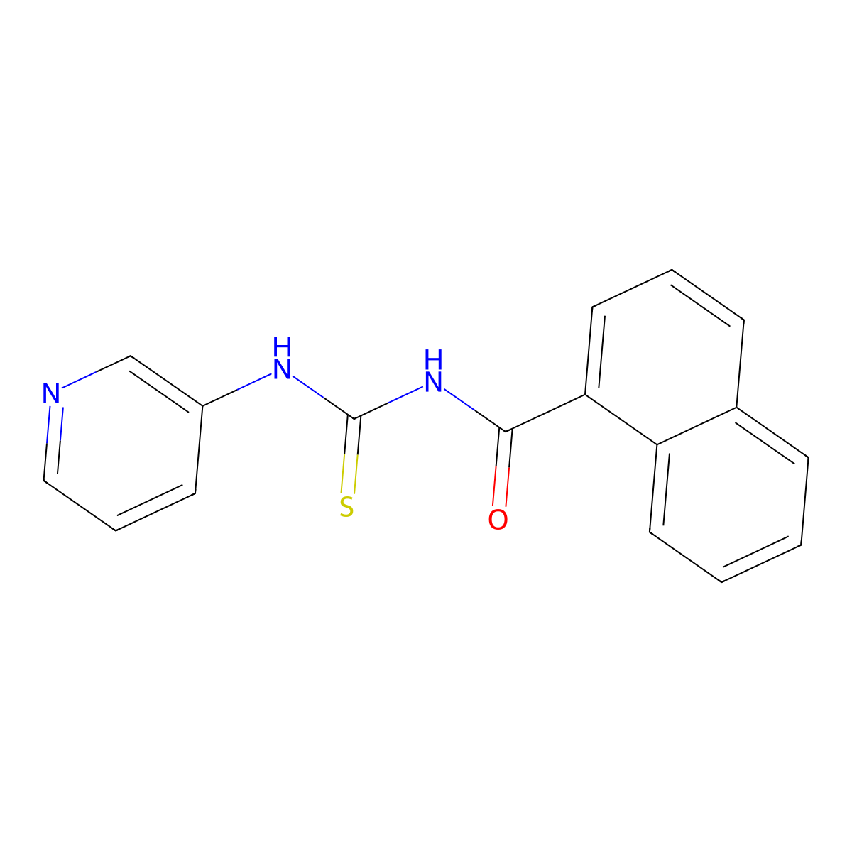 N-(pyridin-3-ylcarbamothioyl)naphthalene-1-carboxamide molecular structure, CAS 371237-21-7