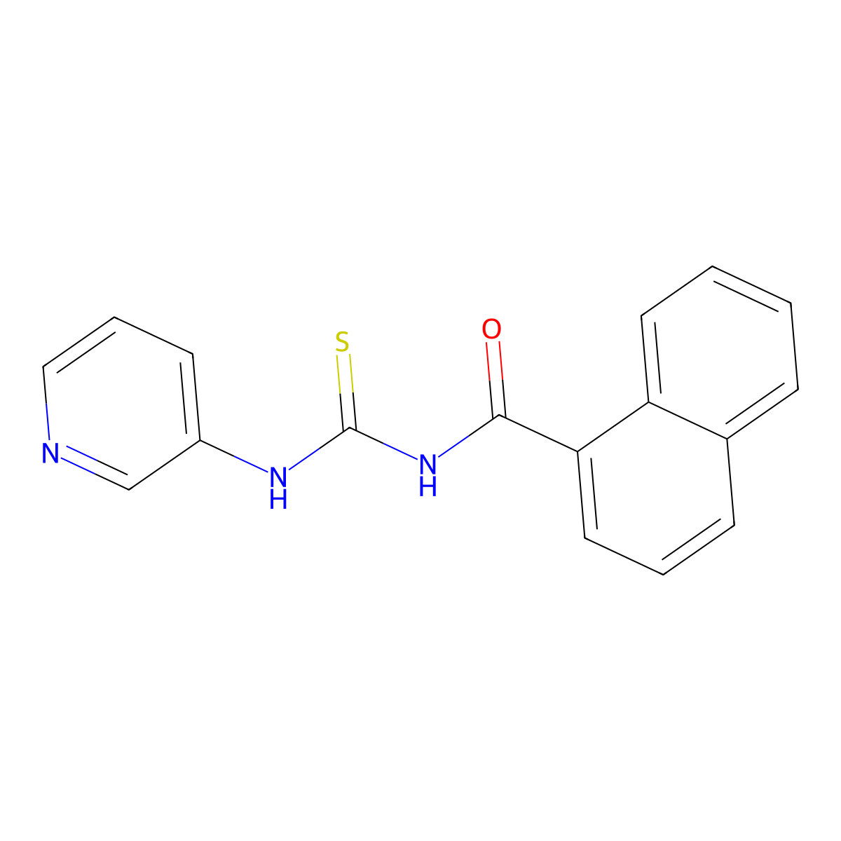 N-(pyridin-3-ylcarbamothioyl)naphthalene-1-carboxamide molecular structure, CAS 371237-21-7