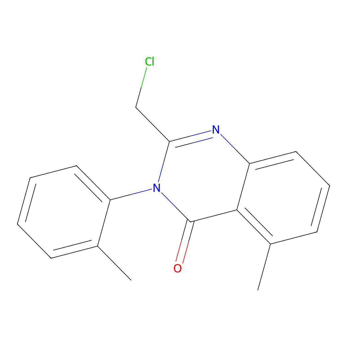 2-(Chloromethyl)-5-methyl-3-(o-tolyl)quinazolin-4(3H)-one molecular structure, CAS 371244-11-0