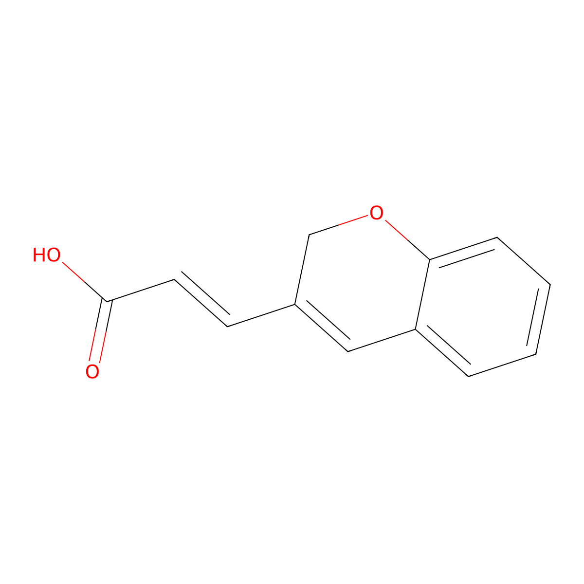 (2E)-3-(2H-chromen-3-yl)prop-2-enoic acid molecular structure, CAS 371253-43-9