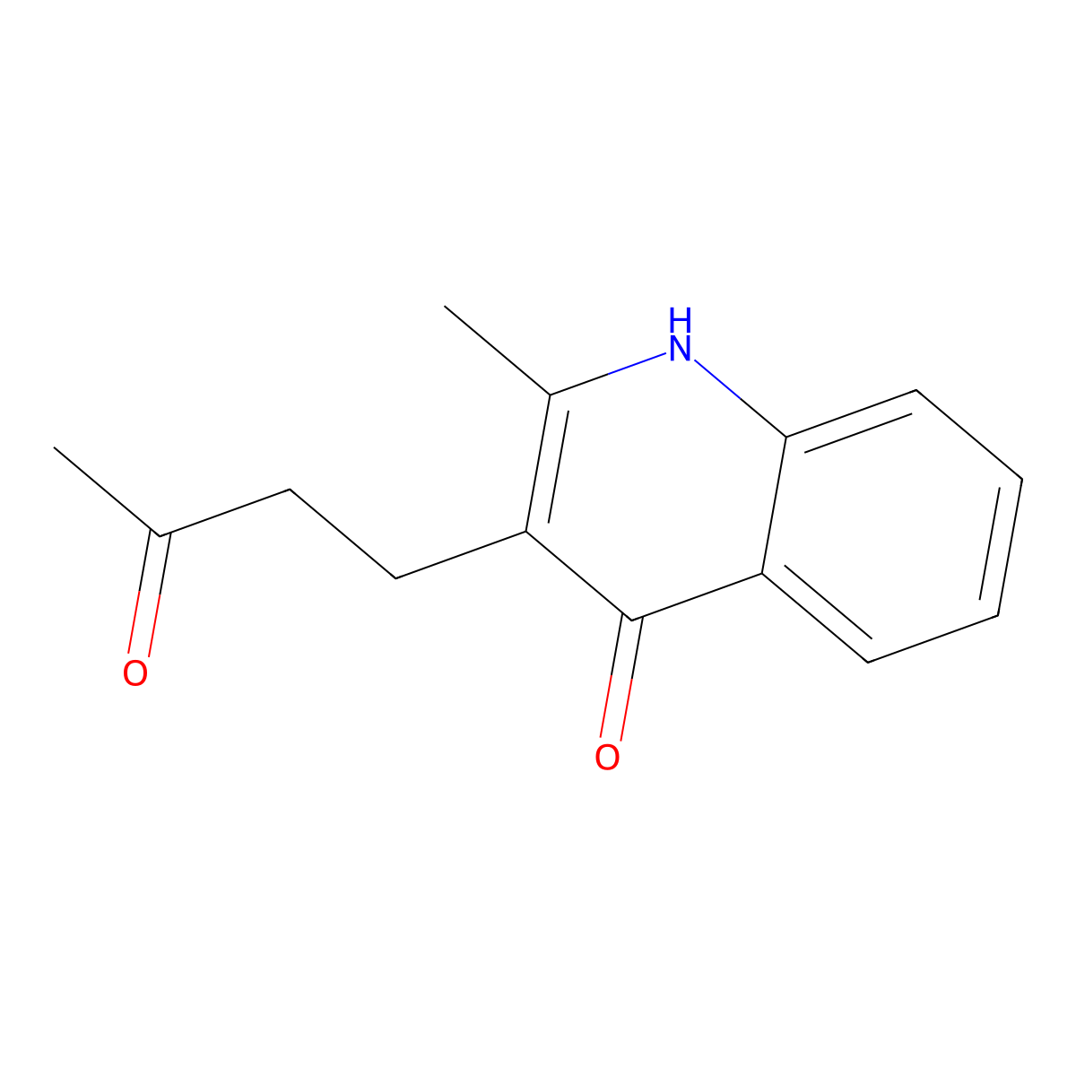 2-Methyl-3-(3-oxobutyl)quinolin-4(1H)-one molecular structure, CAS 37126-99-1