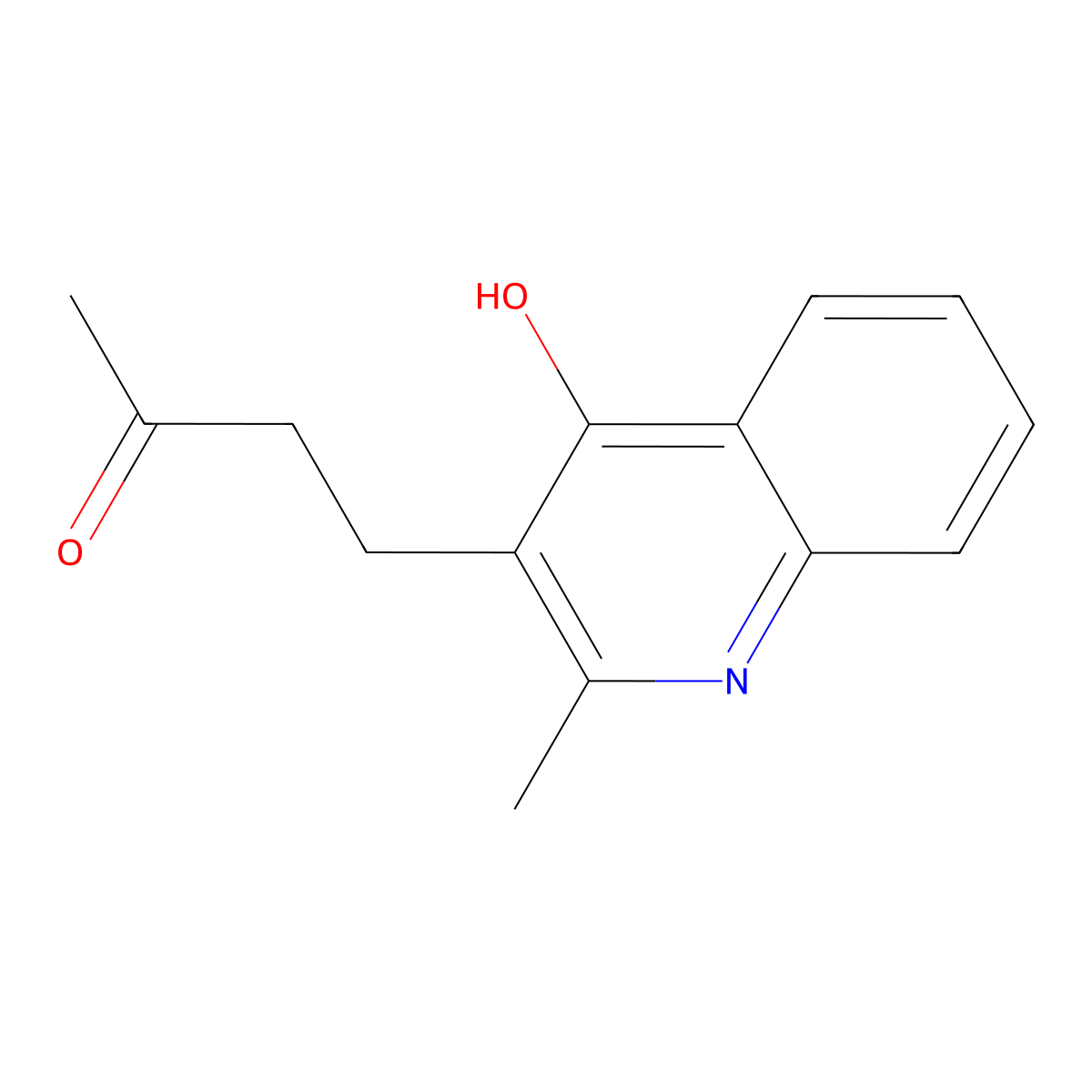 2-Methyl-3-(3-oxobutyl)quinolin-4(1H)-one molecular structure, CAS 37126-99-1