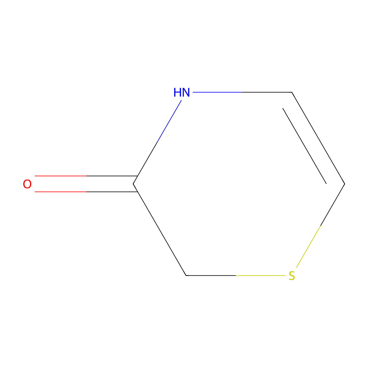 2H-1,4-Thiazin-3(4H)-one molecular structure, CAS 37128-08-8