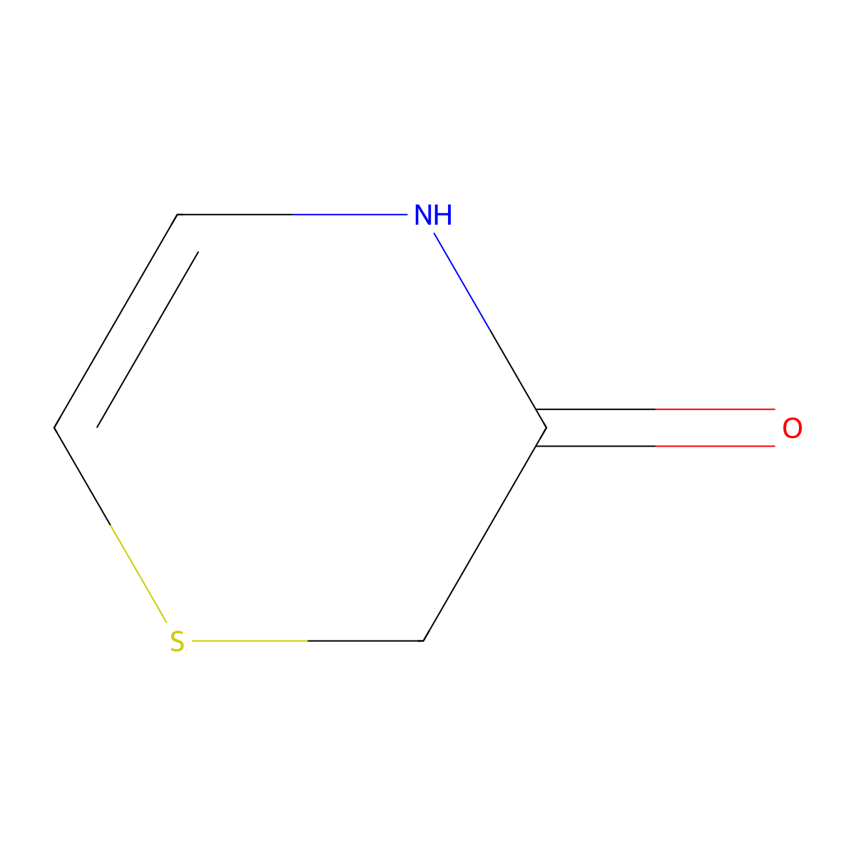 2H-1,4-Thiazin-3(4H)-one molecular structure, CAS 37128-08-8