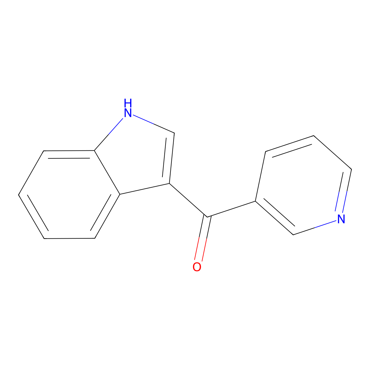 1h-Indol-3-yl(pyridin-3-yl)methanone molecular structure, CAS 37128-48-6
