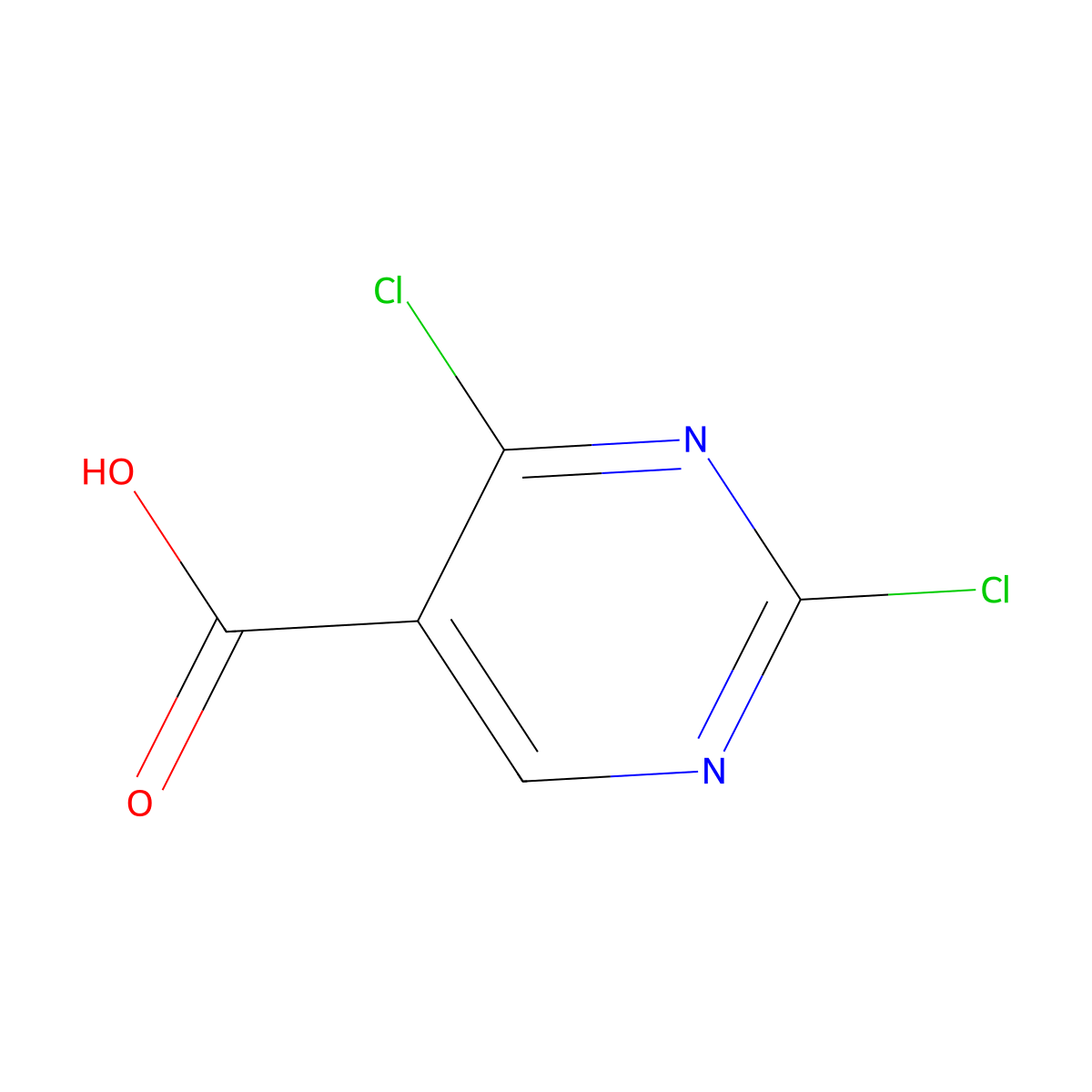 2,4-Dichloro-5-pyrimidinecarboxylic acid molecular structure, CAS 37131-89-8
