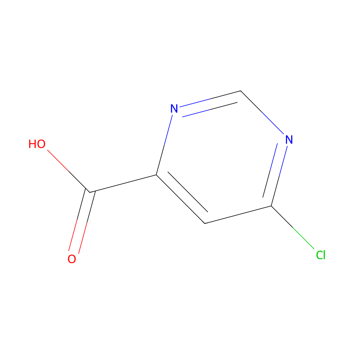 6-Chloro-4-pyrimidinecarboxylic acid molecular structure, CAS 37131-91-2