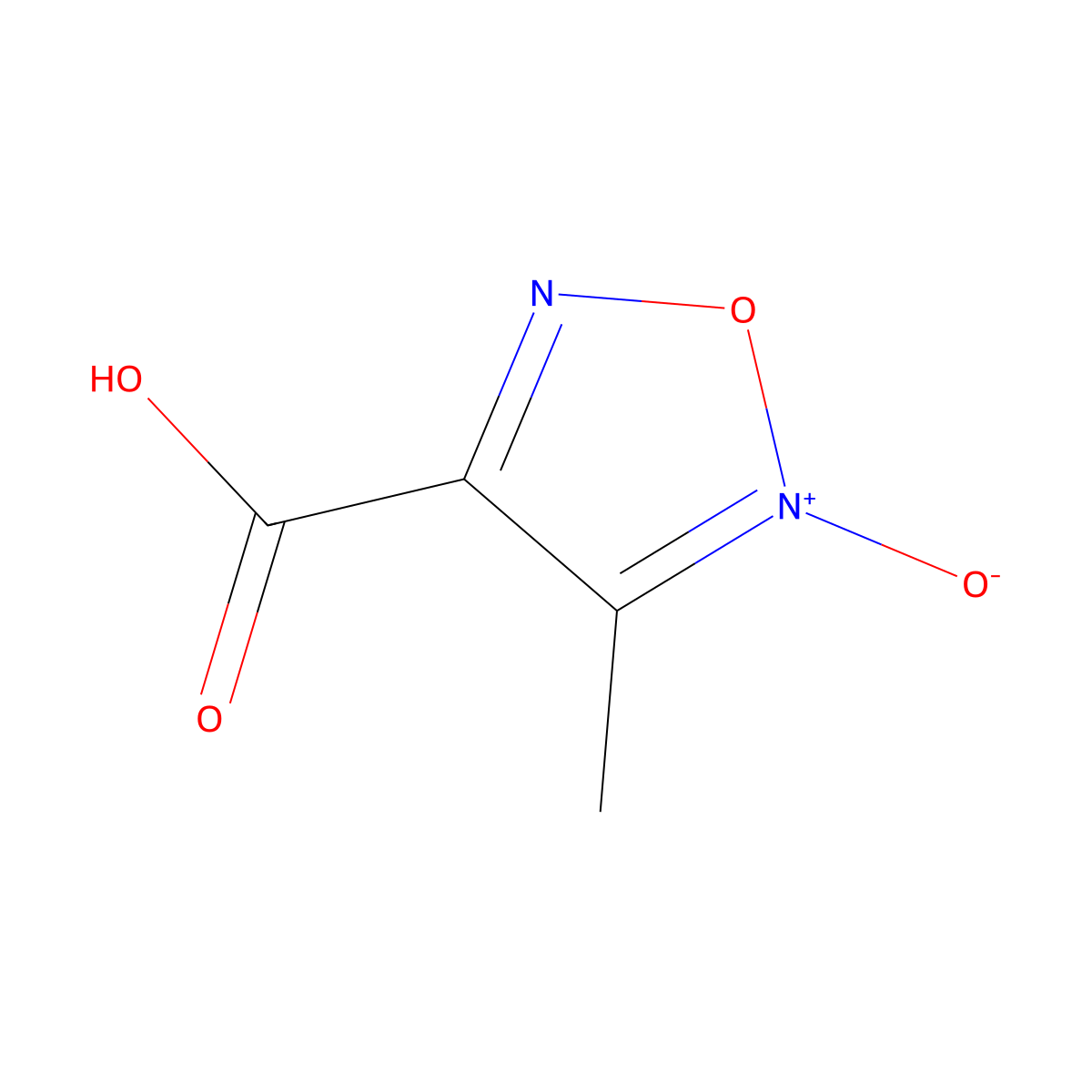 4-Methyl-5-oxy-furazan-3-carboxylic acid molecular structure, CAS 37132-21-1