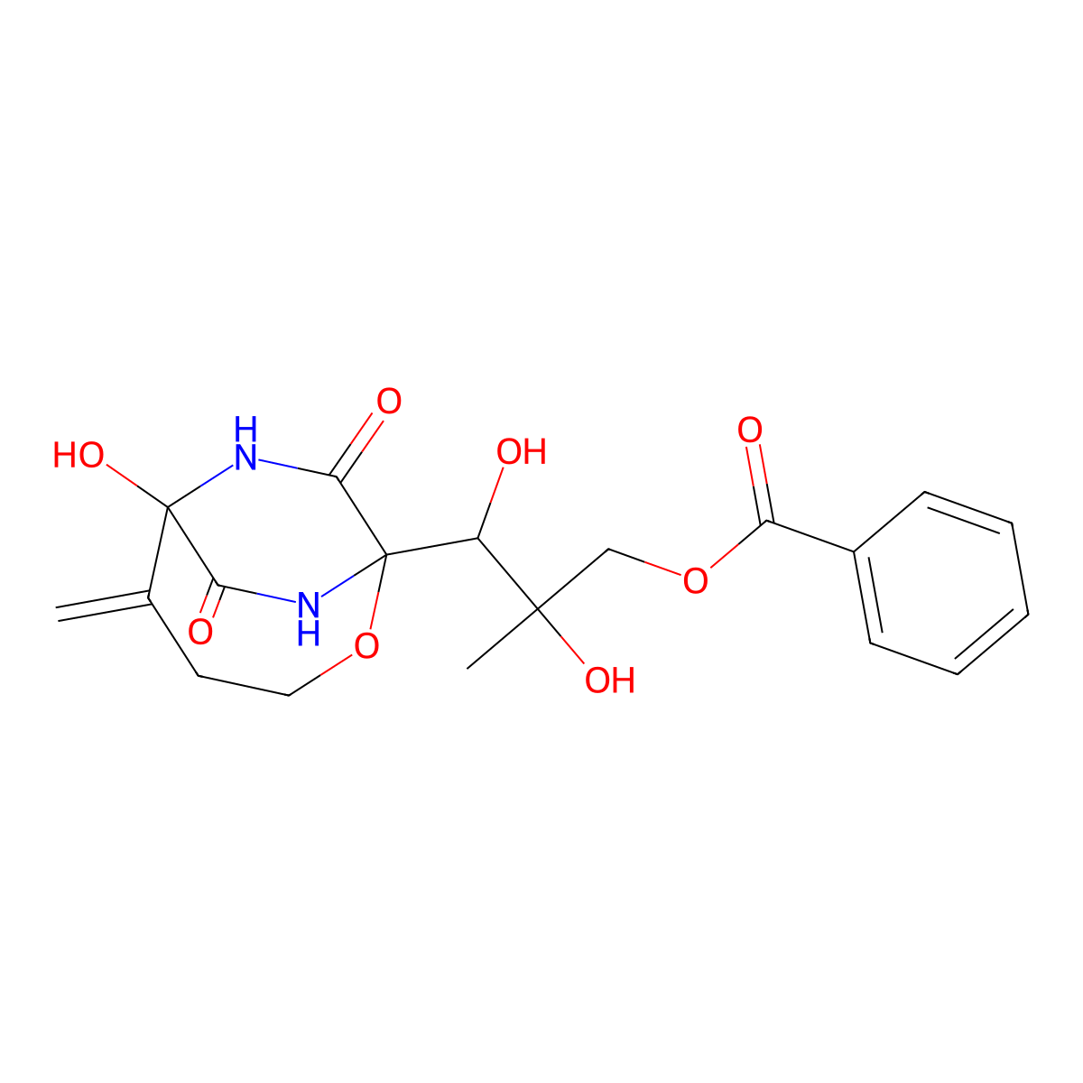 Bicyclomycin benzoate molecular structure, CAS 37134-40-0