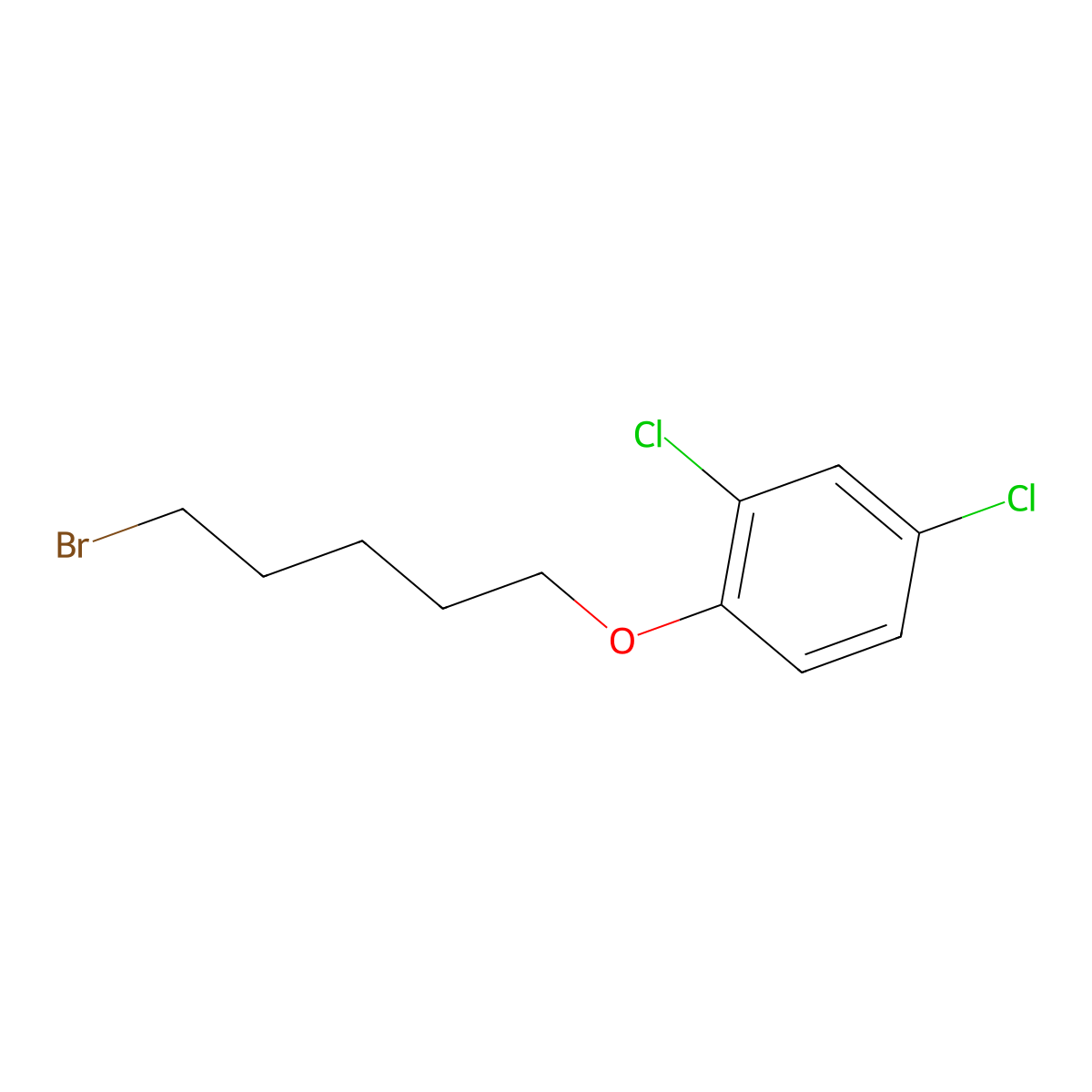 1-((5-Bromopentyl)oxy)-2,4-dichlorobenzene molecular structure, CAS 37136-85-9