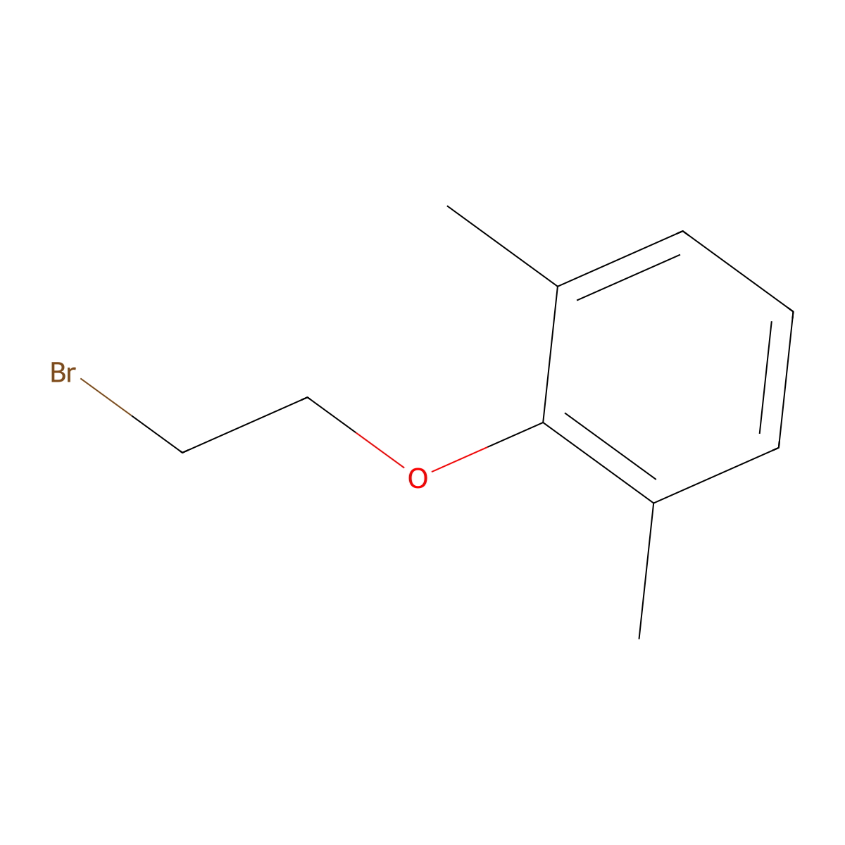 2-(2-Bromoethoxy)-1,3-dimethylbenzene molecular structure, CAS 37136-92-8