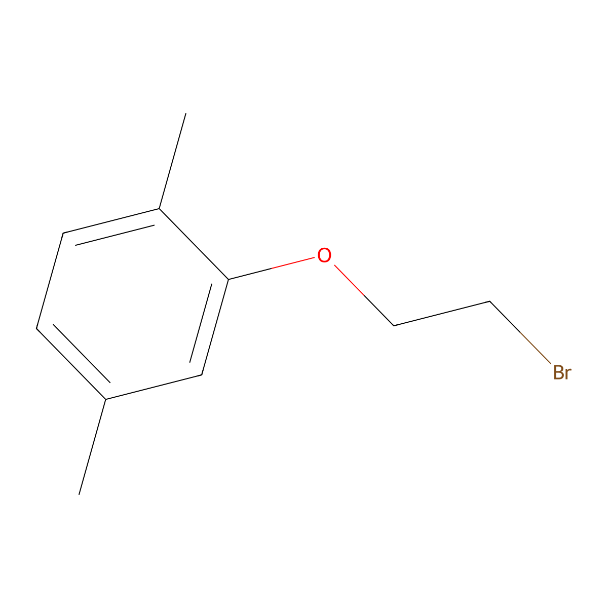 2-(2-Bromoethoxy)-1,4-dimethylbenzene molecular structure, CAS 37136-96-2