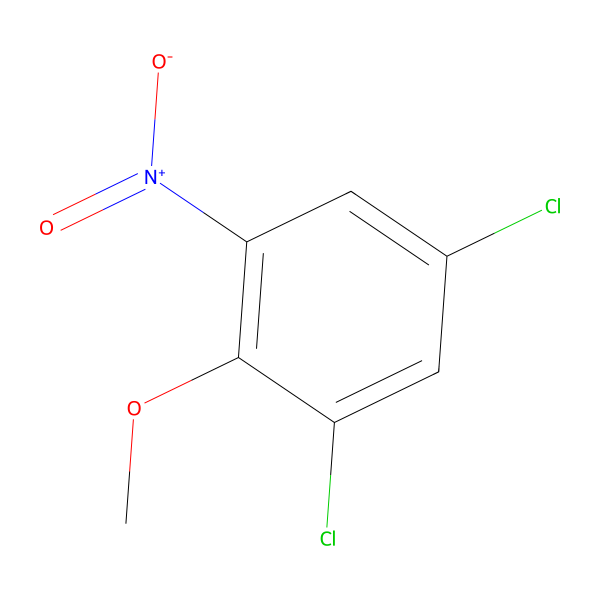 2,6-Dichloro-4-nitroanisole molecular structure, CAS 37138-82-2