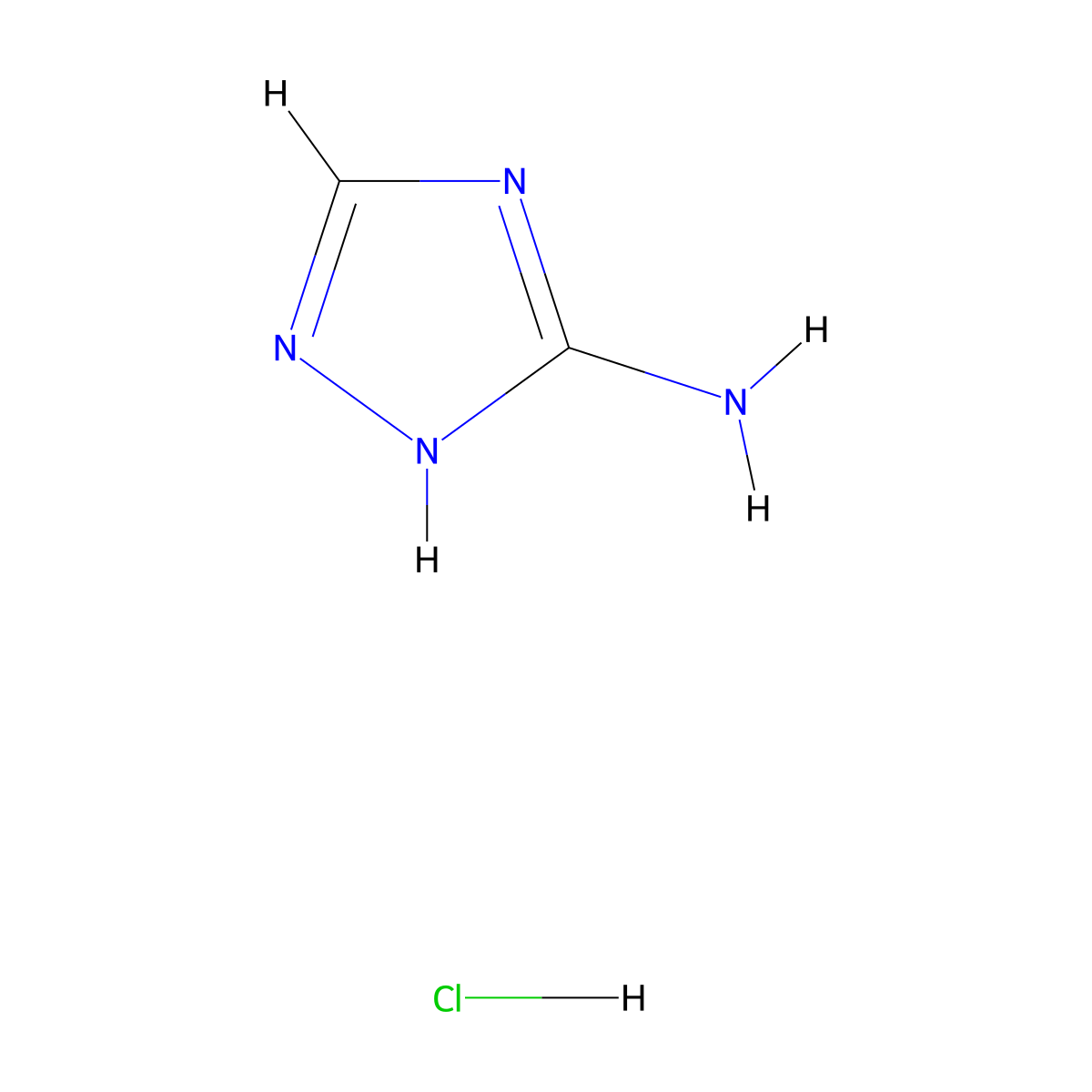 1H-1,2,4-Triazol-3-amine hydrochloride molecular structure, CAS 3714-43-0