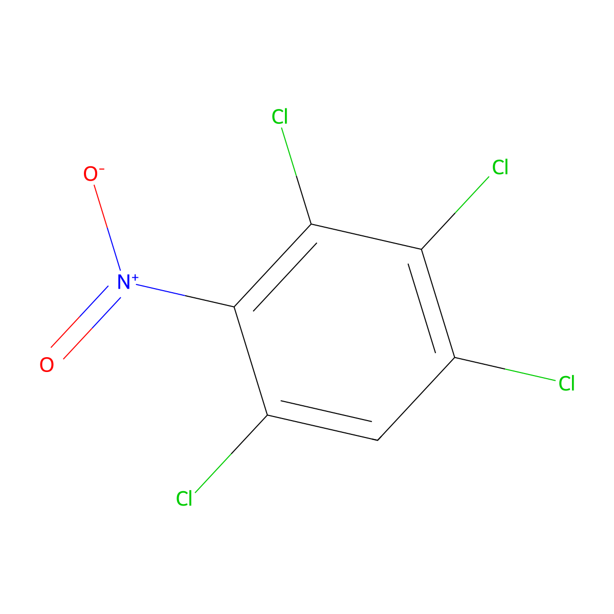 1,2,3,5-Tetrachloro-4-nitrobenzene molecular structure, CAS 3714-62-3
