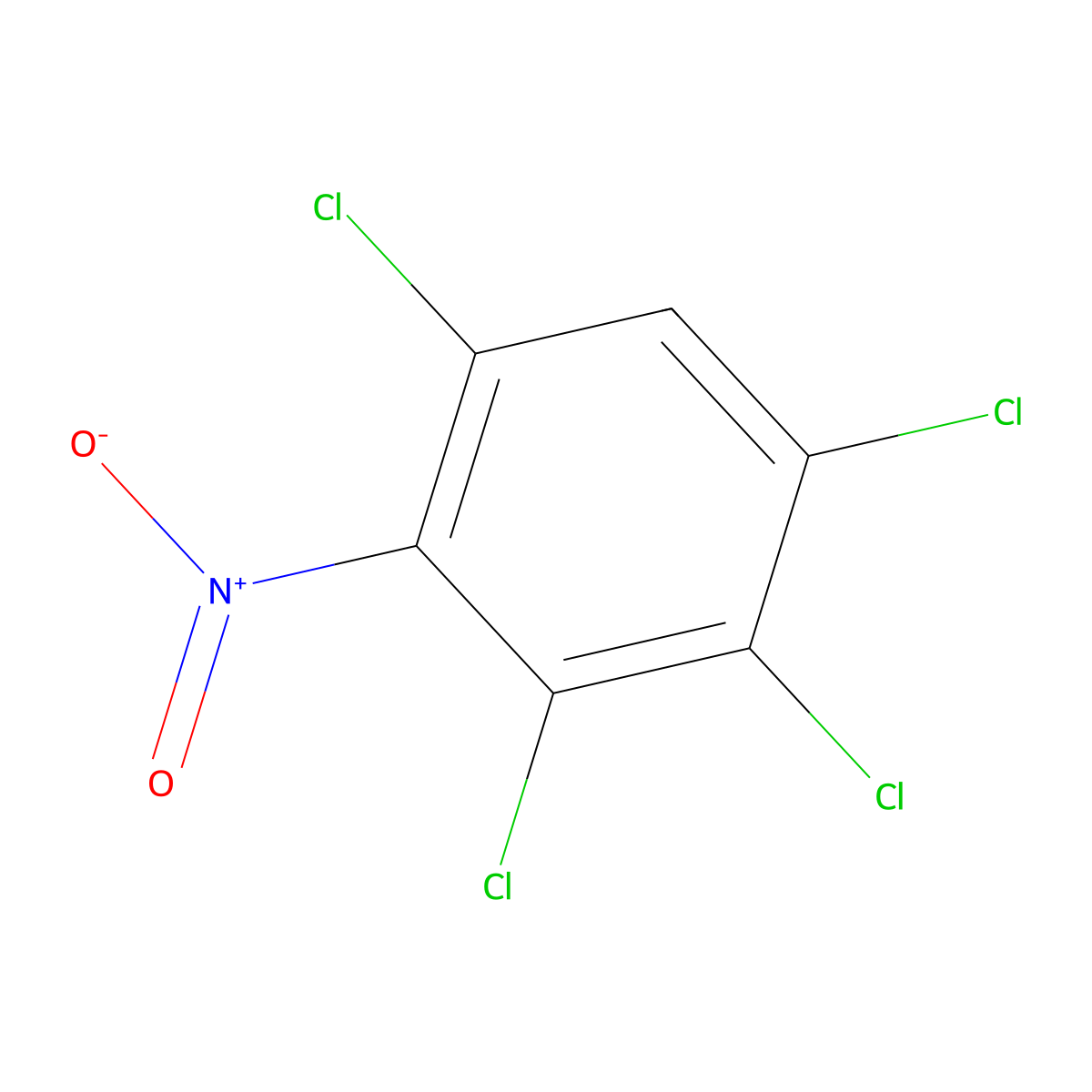 1,2,3,5-Tetrachloro-4-nitrobenzene molecular structure, CAS 3714-62-3