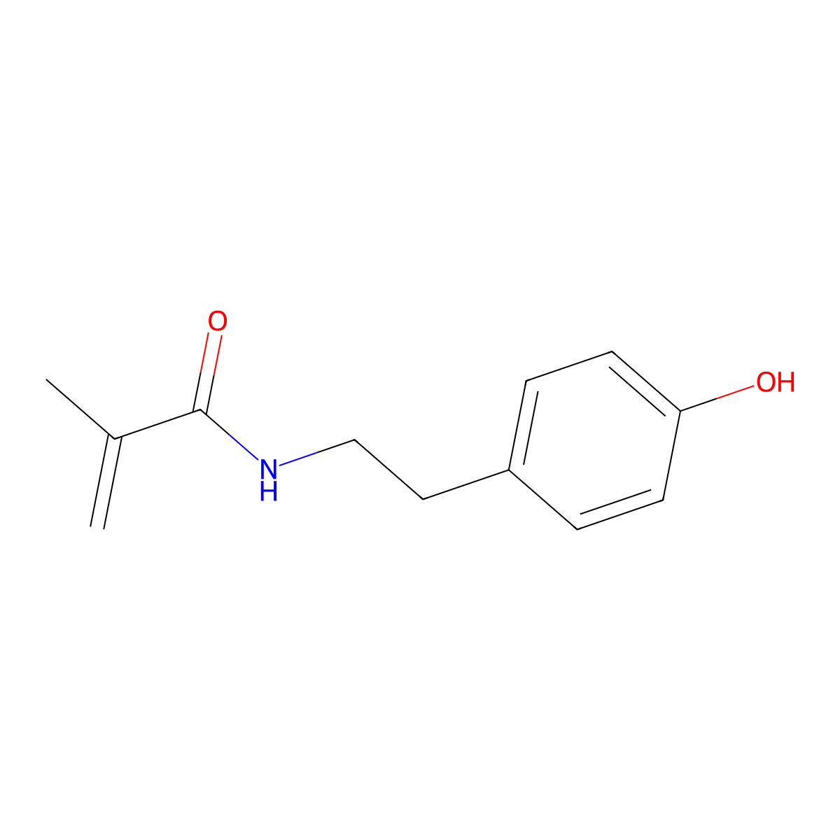 N-Methacryloyltyramine molecular structure, CAS 37140-99-1