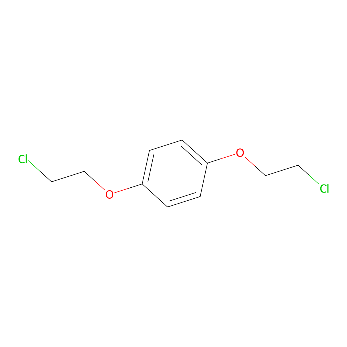 1,4-Bis(2-chloroethoxy)benzene molecular structure, CAS 37142-37-3