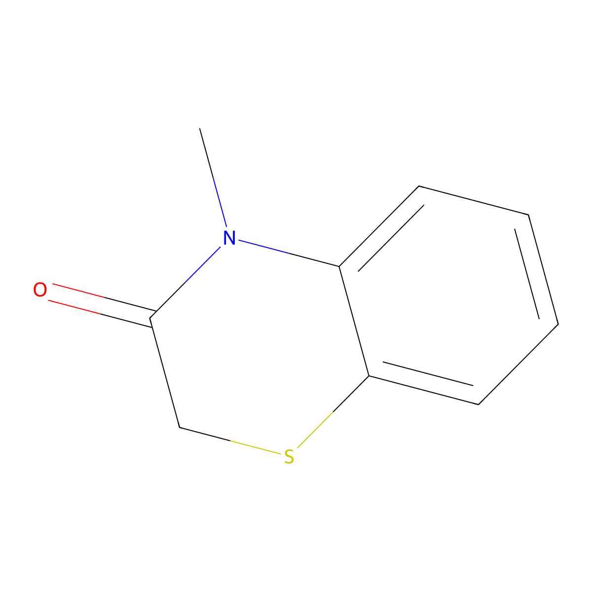 4-Methyl-1,4-benzothiazin-3-one molecular structure, CAS 37142-87-3