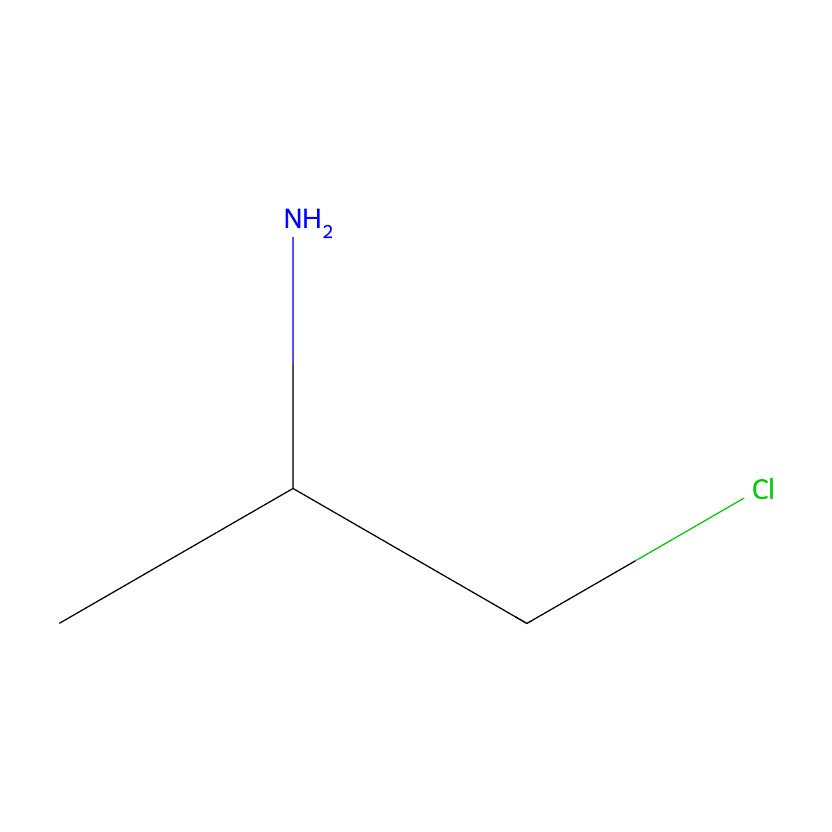 2-Propanamine, 1-chloro- molecular structure, CAS 37143-56-9