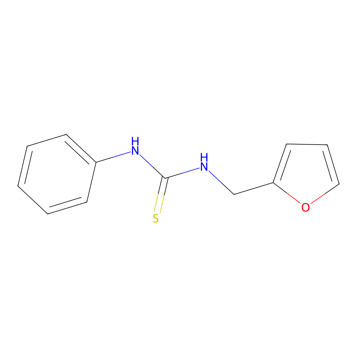 1-Furfuryl-3-phenyl-2-thiourea molecular structure, CAS 37143-85-4