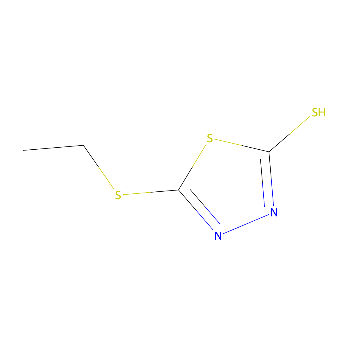 5-(Ethylsulfanyl)-1,3,4-thiadiazole-2(3H)-thione molecular structure, CAS 37147-15-2