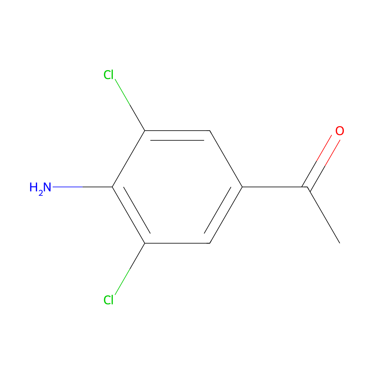 4'-Amino-3',5'-dichloroacetophenone molecular structure, CAS 37148-48-4