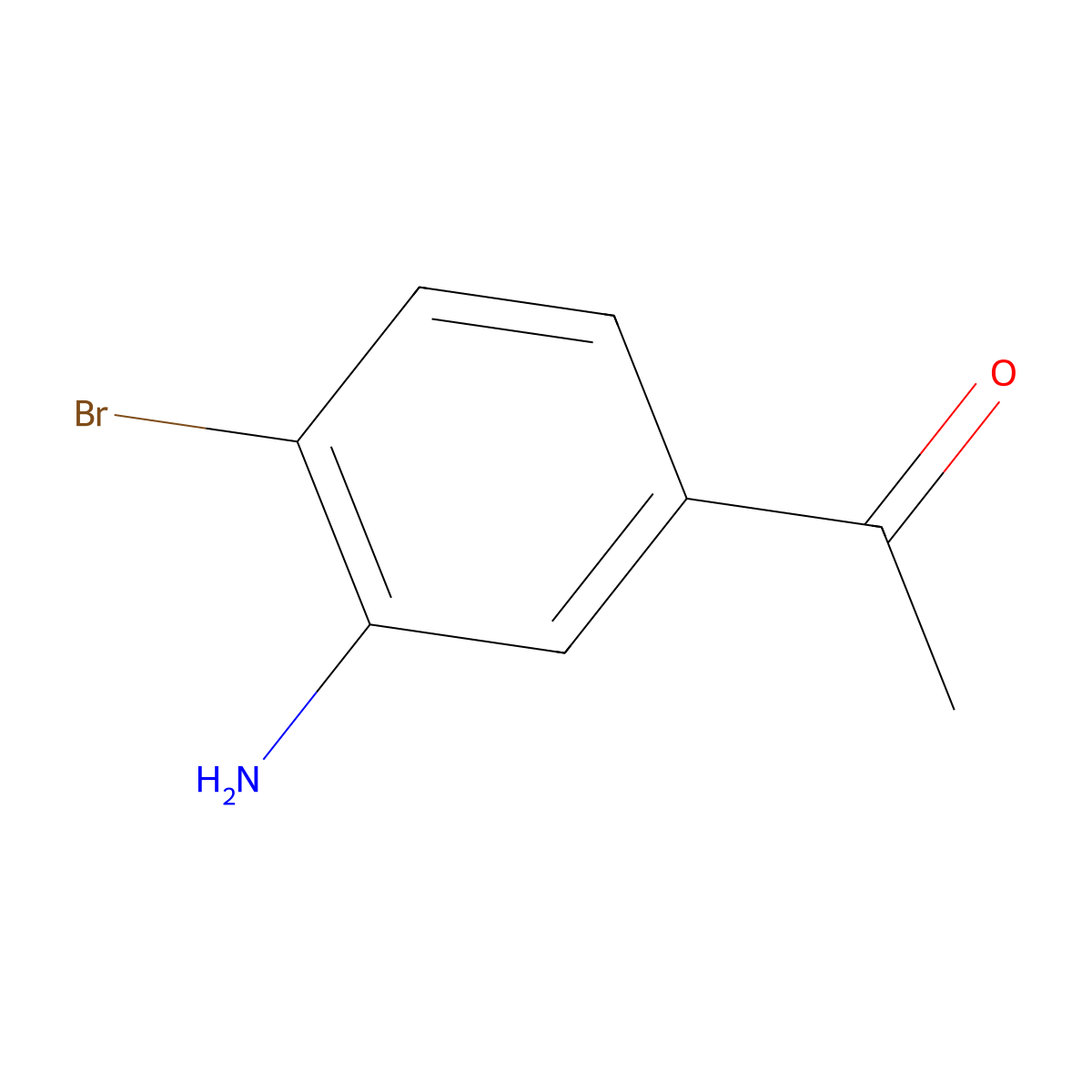 1-(3-Amino-4-bromophenyl)ethan-1-one molecular structure, CAS 37148-51-9