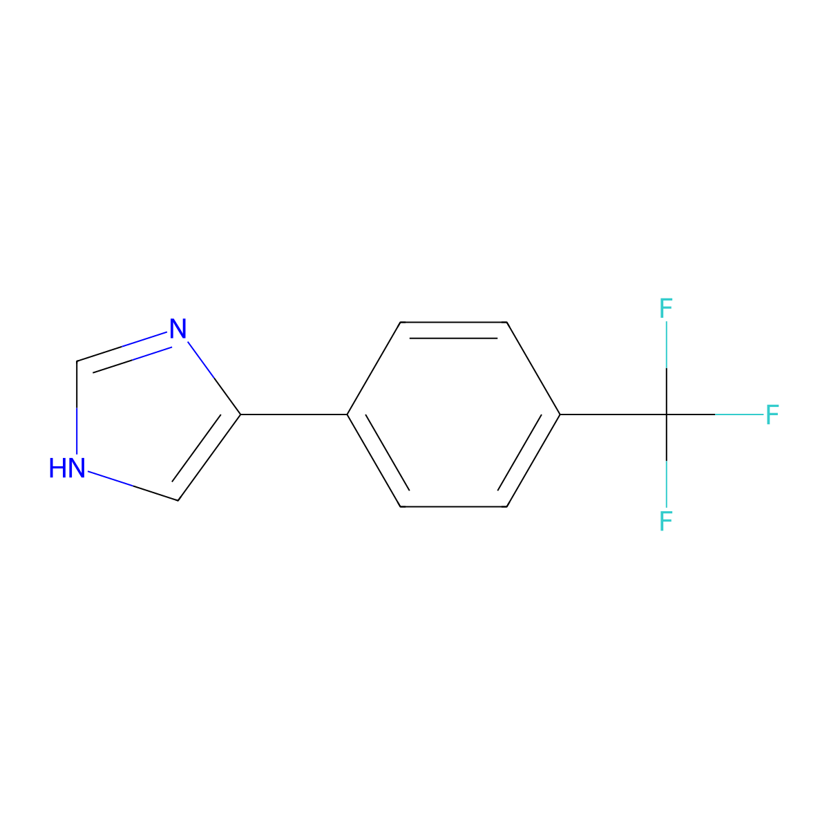 4-(4-(Trifluoromethyl)phenyl)-1H-imidazole molecular structure, CAS 37148-86-0
