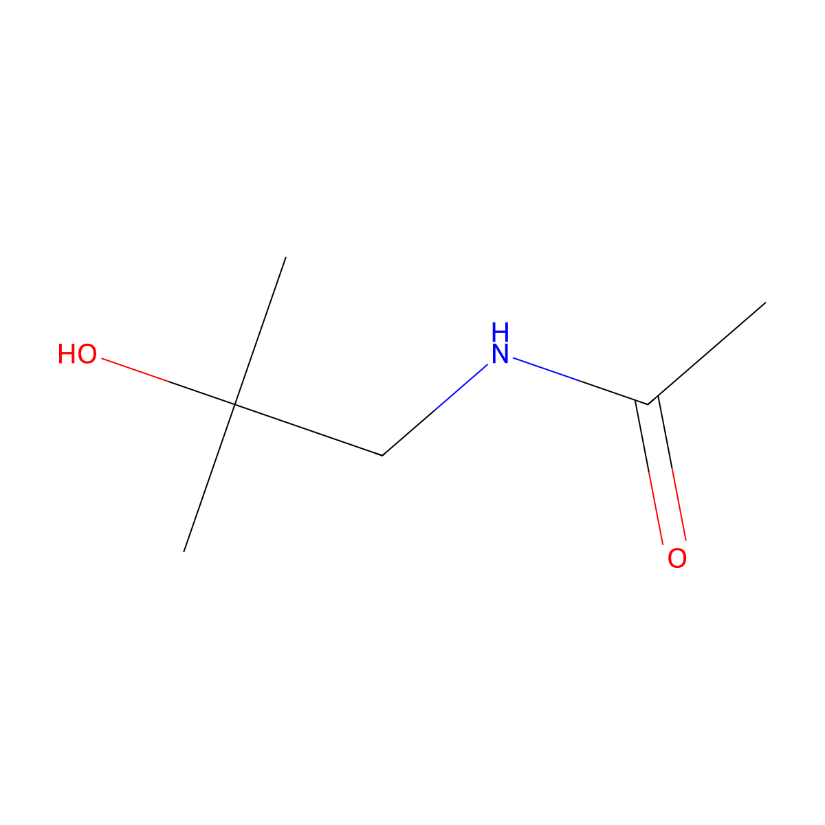 N-(2-hydroxy-2-methylpropyl)acetamide molecular structure, CAS 37150-62-2