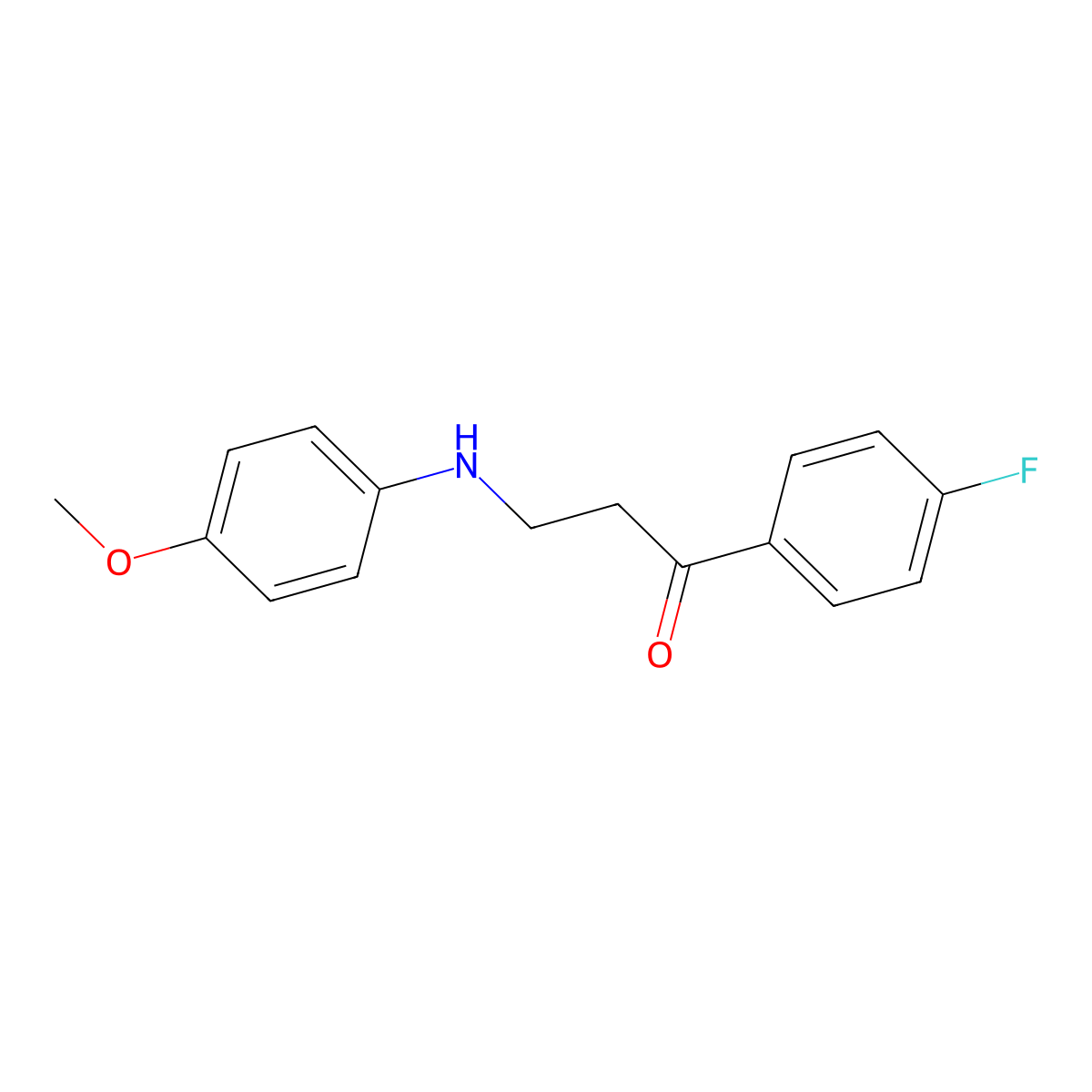 1-(4-Fluorophenyl)-3-(4-methoxyanilino)-1-propanone molecular structure, CAS 37155-08-1