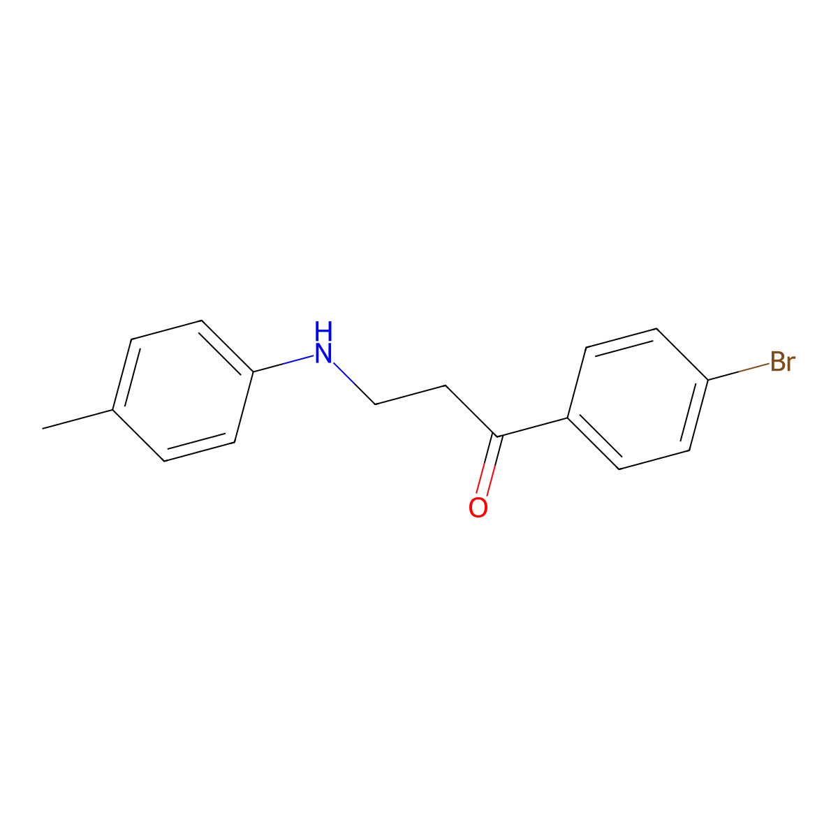 1-(4-Bromophenyl)-3-[(4-methylphenyl)amino]propan-1-one molecular structure, CAS 37155-15-0