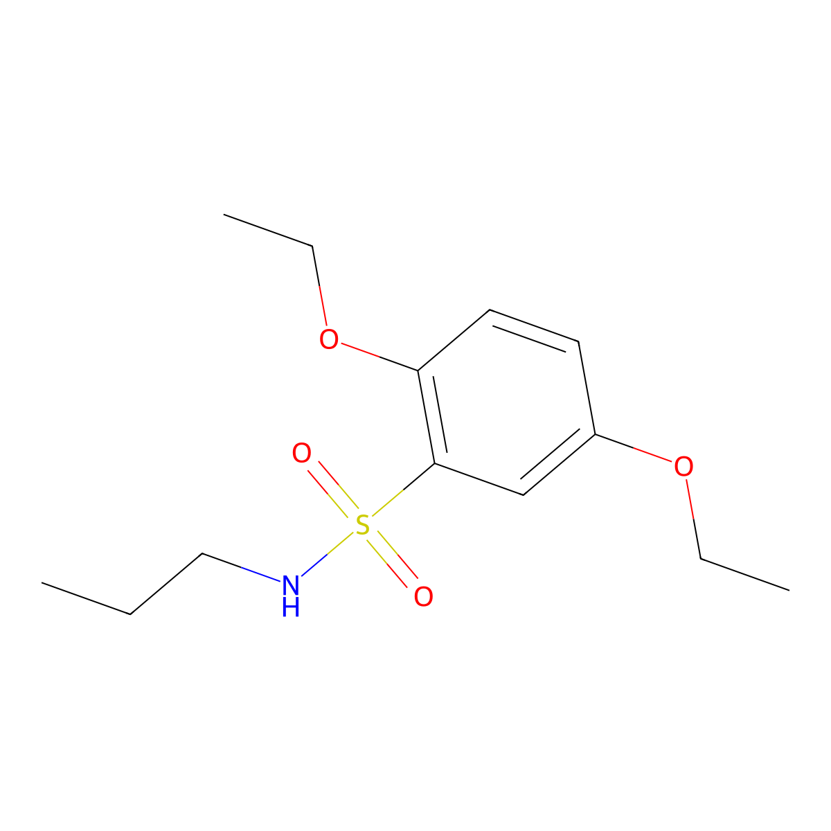 [(2,5-Diethoxyphenyl)sulfonyl]propylamine molecular structure, CAS 37158-08-0
