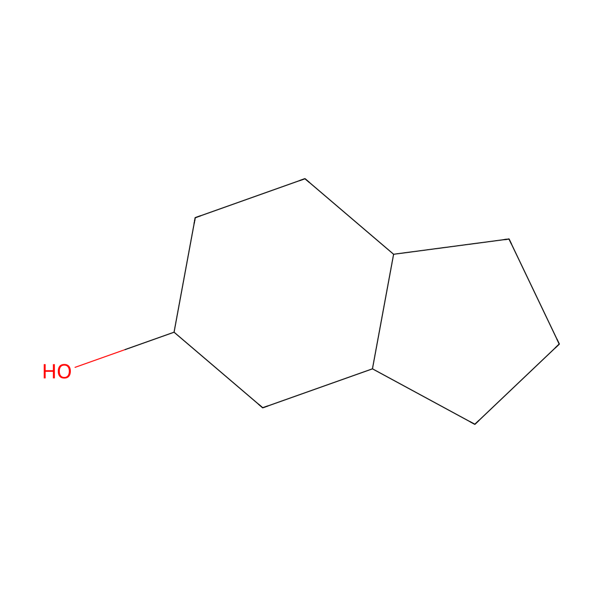 octahydro-1H-inden-5-ol molecular structure, CAS 3716-38-9