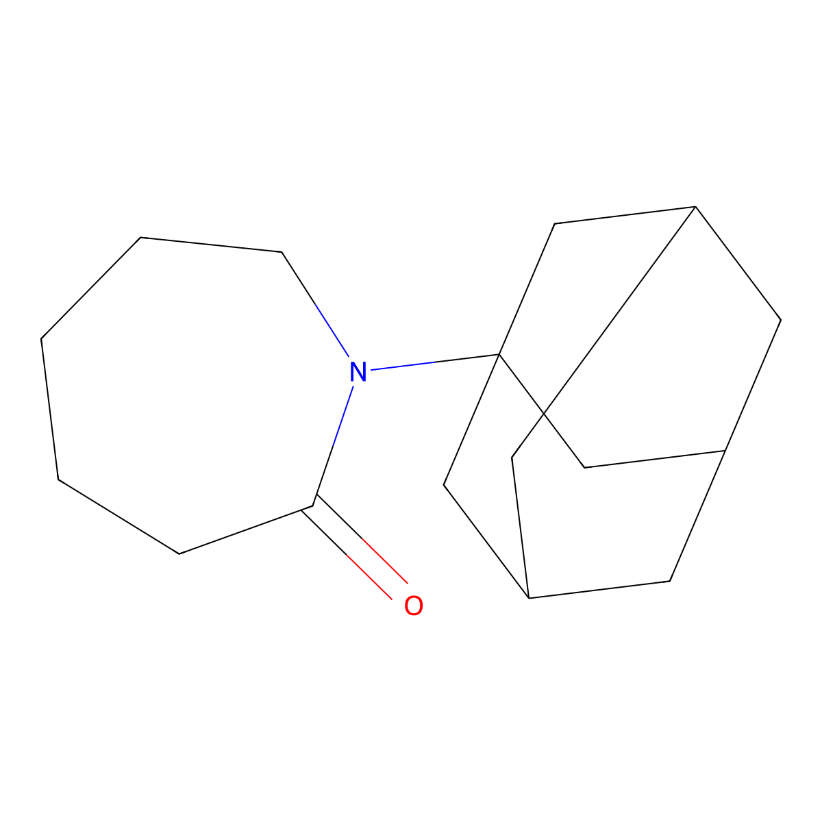 1-(1-Adamantyl)azepan-2-one molecular structure, CAS 3716-64-1